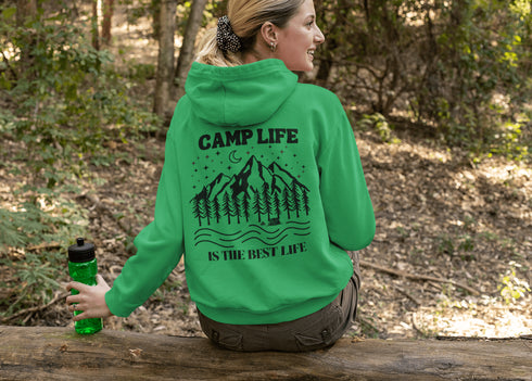 C & Win Sports Camp Life Is The Best Life Hoodie Irish Green / S - C & Win Sports